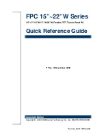 Preview for 1 page of Avalue Technology FPC 15 Series Quick Reference Manual