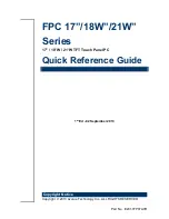 Предварительный просмотр 1 страницы Avalue Technology FPC 17" SERIES Quick Reference Manual