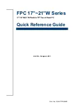 Avalue Technology FPC 17 W Series Quick Reference Manual preview