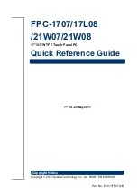 Preview for 1 page of Avalue Technology FPC-1707 Quick Reference Manual