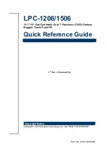 Avalue Technology LPC-1206 Quick Reference Manual preview