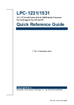 Avalue Technology LPC-1231 Quick Reference Manual preview