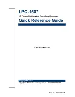 Preview for 1 page of Avalue Technology LPC-1507 Quick Reference Manual