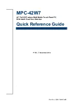 Preview for 1 page of Avalue Technology MPC-42W7 Quick Reference Manual