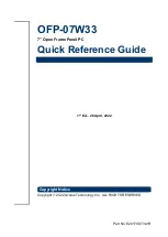 Avalue Technology OFP-07W33 Quick Reference Manual preview