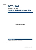 Предварительный просмотр 1 страницы Avalue Technology OFT-10W01 Quick Reference Manual