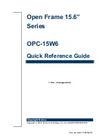 Preview for 1 page of Avalue Technology OPC-15W6 Quick Reference Manual