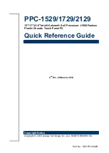 Preview for 1 page of Avalue Technology PPC-1529 Quick Reference Manual