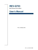 Preview for 1 page of Avalue Technology REV-Q703 User Manual