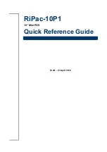 Avalue Technology RiPac-10P1 Quick Reference Manual preview