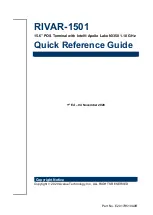 Avalue Technology RIVAR-1501 Quick Reference Manual preview