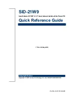 Avalue Technology SID-21W9 Quick Reference Manual preview