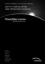 Preview for 1 page of AVANCIS PowerMax Strong Safety, Installation, And Operation Manual