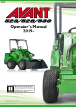 Preview for 1 page of AVANT 500 Series 2019 Operator'S Manual