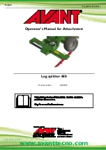 Preview for 1 page of AVANT 650 Operator'S Manual For Attachment