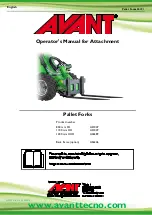 AVANT A21039 Operator'S Manual For Attachment preview