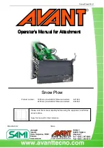 Preview for 1 page of AVANT A21048 Operator'S Manual For Attachment