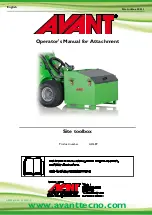 AVANT A21689 Operator'S Manual For Attachment preview