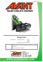 Preview for 1 page of AVANT A2868 Operator'S Manual For Attachment