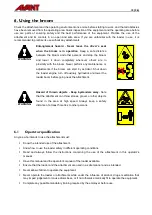 Preview for 15 page of AVANT A2971 Operator'S Manual For Attachment