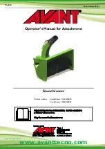 AVANT A35847 Operator'S Manual For Attachment preview