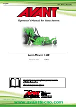 Preview for 1 page of AVANT A35965 Operator'S Manual For Attachment