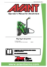 Preview for 1 page of AVANT A36221 Operator'S Manual For Attachment