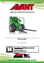 AVANT A36262 Operator'S Manual For Attachment preview