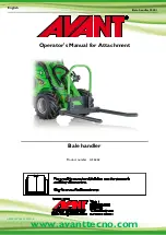 Preview for 1 page of AVANT A36262 Operator'S Manual For Attachment