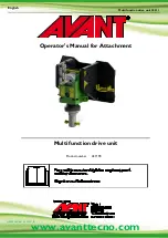 Предварительный просмотр 1 страницы AVANT A37190 Operator'S Manual