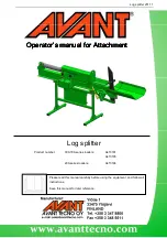 Preview for 1 page of AVANT A413181 Operator'S Manual For Attachment