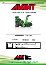 AVANT A428062 Operator'S Manual For Attachment preview