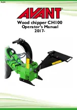 Предварительный просмотр 1 страницы AVANT CH100 Operator'S Manual