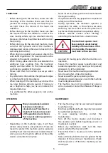 Предварительный просмотр 6 страницы AVANT CH100 Operator'S Manual