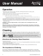 Preview for 4 page of Avantco Equipment 177C10 User Manual