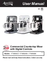 Предварительный просмотр 1 страницы Avantco Equipment 177MIX8BK User Manual