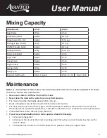 Предварительный просмотр 9 страницы Avantco Equipment 177MIX8BK User Manual