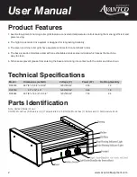 Preview for 2 page of Avantco Equipment RG1812 User Manual