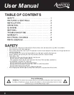 Preview for 2 page of Avantco 177D3G1 User Manual