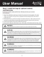 Preview for 6 page of Avantco 177FF300L User Manual