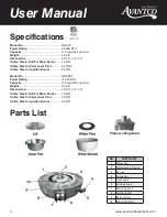 Preview for 4 page of Avantco 177GRCLP User Manual