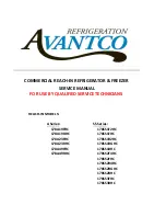 Avantco 178A19FHC Service Manual preview