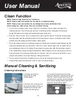 Preview for 15 page of Avantco 194BIN23022 User Manual