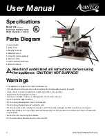 Preview for 2 page of Avantco C30 User Manual