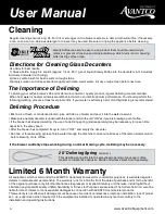 Preview for 4 page of Avantco C30 User Manual