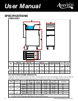 Preview for 4 page of Avantco FF300 User Manual