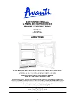 Предварительный просмотр 1 страницы Avanti AR52T3SB Instruction Manual