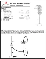 Предварительный просмотр 1 страницы Avanti AV 15T Pocket Display Assembly Instructions