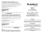 Preview for 1 page of Avanti AV-CROCAURA3C Quck Start Manual