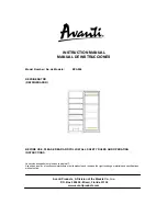 Предварительный просмотр 1 страницы Avanti BCA886 Instruction Manual